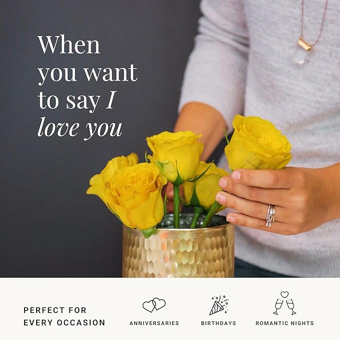 BloomsyBox - Yellow Roses - 24 Long Stems,Long Lasting, Hand-Tied in Eco-friendly,Vase Not Included, Fresh Flowers for Delivery – Gift for Birthday, Anniversary,Congratulations, Wedding