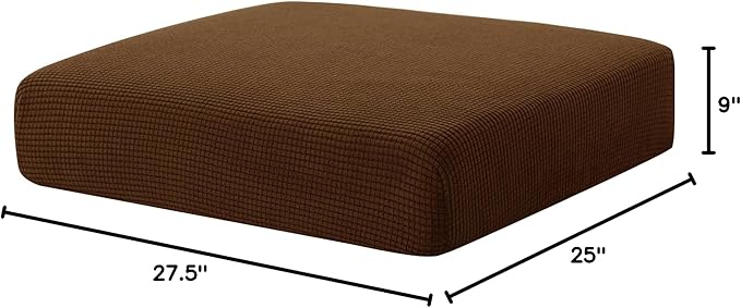 Hokway Couch Cushion Covers Stretch Cushion Covers Sofa Seat Cushion Slipcover Cushion Protector(Coffee, Small)