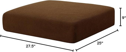 Hokway Couch Cushion Covers Stretch Cushion Covers Sofa Seat Cushion Slipcover Cushion Protector(Coffee, Small)