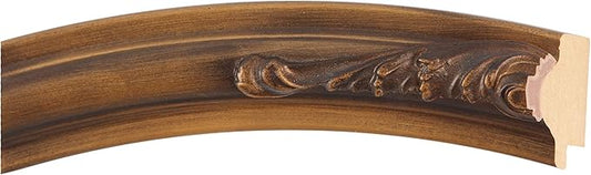 OVALCREST Round Beveled Wall Mirror for Home Decor - Florence Style - Sunset Gold - 28x28 Outside Dimensions