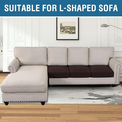 H.VERSAILTEX Super Stretch Stylish Cushions Covers/Furniture Cover Spandex Jacquard Small Checked Pattern Super Soft Slipcover Washable Individual