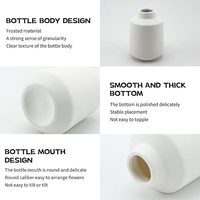 White Bud Vases Set of 12, Small Ceramic Vase in Bulk, Mini Pottery Vases for Pampas Grass Clay Vase for Wedding Table Centerpieces Decoration Modern Boho Rustic Home Decor DIY Gift