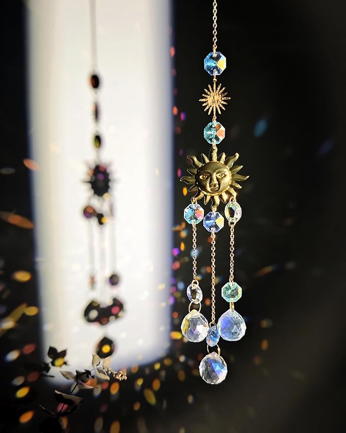 Suncatchers for Windows Hanging Prism Beads Crystal Sun Catcher Indoor Ornament Rainbow Maker Home Decoration