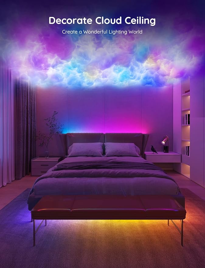Govee 100ft RGBIC LED Strip Lights, Smart LED Lights for Bedroom, Bluetooth LED Strip Lights APP Control, DIY Multiple Colors on One Line, Color Changing LED Lights for Bedroom Decor, 2 Rolls of 50ft
