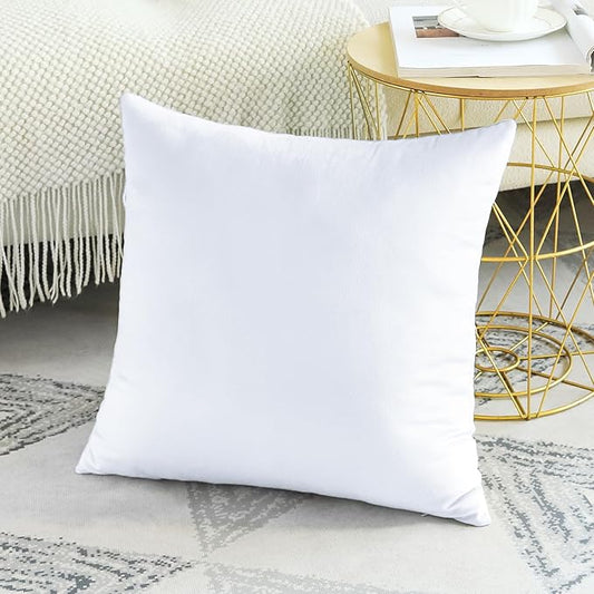 Artscope Luxury Velvet Pillow Covers Decorative Square Pillowcases Soft Solid Cushion Cases for Couch Sofa Bedroom Home Decor 20x20 Inch White