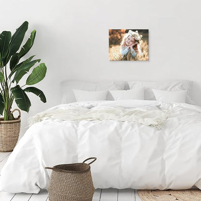 YYYYHPP Canvas Prints with Your Photos, Personalized Photo to Canvas Wall Art,Canvas Printing for Wedding, Family, Baby, Pets, Home Office Decor, Wrapped Frame 14"x11"