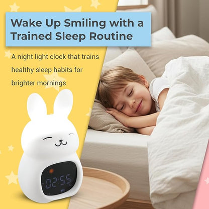 Bumble & Bright App-Controlled Kids Sleep Trainer – Color-Changing Night Light Alarm Clock with Sounds, OK-to-Wake Toddler Clock, USB-C Corded with Backup Battery, Gift for Boys & Girls