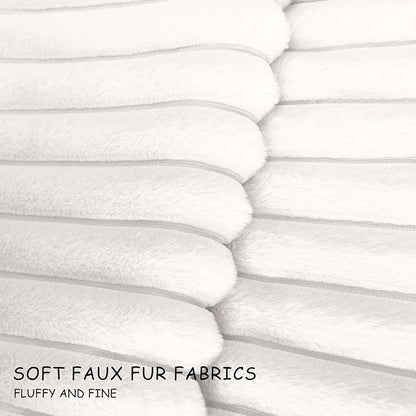 2 Pack 12x20 Pillow Cover Velvet Pillow Covers, Faux Fur Oblong Throw Pillow Covers for Living Room Decorations Throw Pillow Case, Throw Pillow Cover Cushion Cover for Home Sofa Bedroom Car, White
