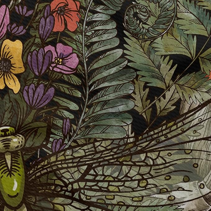 Boho Mushroom Dragonfly Tapestry for Bedroom Aesthetic, Vintage Botanical Plant Art Tapestries Wall Hanging for College Dorm Living Room Decor 40X30", Fairy Galaxy Poster Blanket