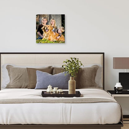 YYYYHPP Canvas Prints with Your Photos, Personalized Photo to Canvas Wall Art,Canvas Printing for Wedding, Family, Baby, Pets, Home Office Decor, Wrapped Frame 24"x24"