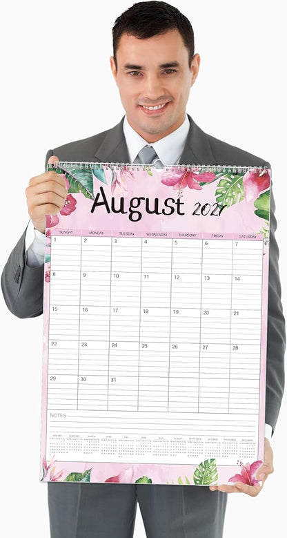GuassLee Large Wall Calendar 2026-2027,24-Month Vertical Wall Calendar Runs from Jan. 2026 to Dec. 2027, 22"x15" Hanging Monthly Planner with Thick Paper Watercolor Design for Easy Organizing