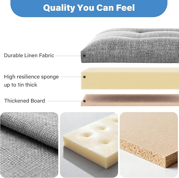 Storage Ottoman Foot Rest Stool, Foldable Footstool Storage Bench with Thicker Foam Padded Seat,Foot Rest Stool, 43L Ottoman with Bench, Holds Up to 350lbs, 17x13x13in,Drak Gray