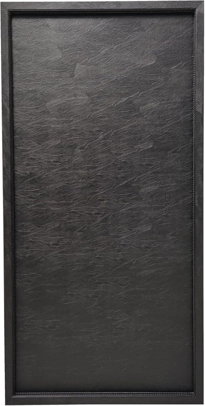40 * 20 inches High-End Light Luxury Leather Rectangle Oversized Service Tray for Ottoman Tray, Coffee, Food, Family Dinner, Picnic, Party Essentials (Black, 40 * 20 inch)