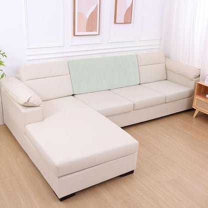 hyha Individual Couch Cushion Covers, Stretch Magic Sofa Seat Cushion Covers Washable, Dog Couch Sofa Slipcover for Pets, Kid with Elastic Bottom(Back Cover L, Light Grey)