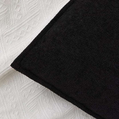 Kevin Textile 14x36 Inch Long Lumbar Cover 1 Pack Soft Boucle Textured Decorative Waterproof Rectangle Cushion Elegant Accent Pillows for Couch Sofa Chair Bed Home Decor Indoor Outdoor Black