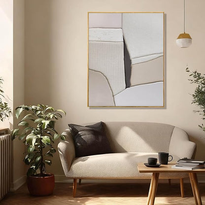 LEVERUP Modern Wall Decorations Abstract Wall Art Canvas Grey Painting Posters for Dining Room Living Room Office 32×40 Inchs Ready To Hang