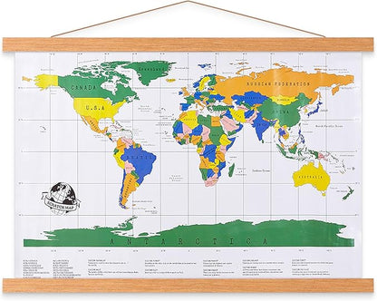 27x40 Poster Frame, Magnetic Wood Wooden Poster Hanger Frame Frames for Photo Picture Canvas Artwork Wall Hanging (1 Pack, 27")