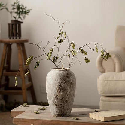 Decorative Ceramic Vase- Classic Antique Home Decor Ornament, Elegant Décor Showpiece for Interior Design, Mantel Tabletop Sculptural Vessel | Collectible Vintage Vasefor Bookshelf Kitchen