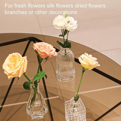 Glass Bud Vases Set of 25, 25 Sizes of Small Flower Vase for Party or Home Table Decorations