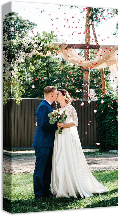 YYYYHPP Canvas Prints with Your Photos, Personalized Photo to Canvas Wall Art,Canvas Printing for Wedding, Family, Baby, Pets, Home Office Decor, Wrapped Frame 12"x24"