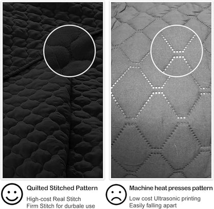 HORIMOTE HOME Quilt Set Twin Size, Black Bedspread with Clouds Pattern, Soft Coverlet Set Lightweight Microfiber Quilted Bedspread for All Season, Includes 1 Quilt and 1 Pillow Sham