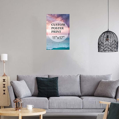 jenesaisquoi Upload Your Photo Image Custom Personalized Photo to Poster Printing Home Decor Wall Art Prints (Unframed, 11" x 17")