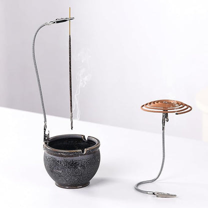 3-Piece Stainless Steel Multi-Function Dual-Head Alligator Clips, Incense Holder, Greeting Card Holder, Mosquito Coil Holder, Fastening Device. (Silver)