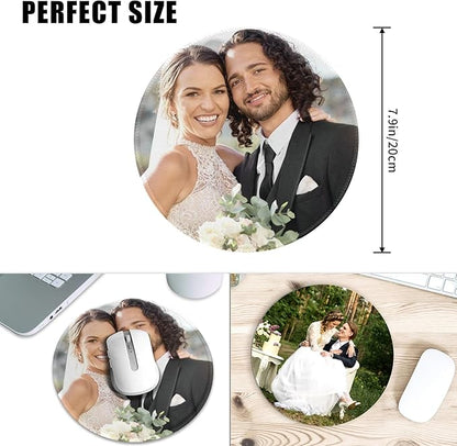 Custom Mouse Pad, Personalized Mouse Pad with Your Photo Text Logo, Customized Non-Slip Mousepad for Home Office and Computer Gaming Desk