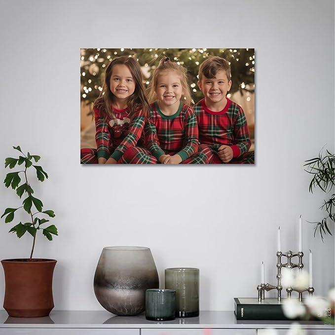 JIMUJIA Custom Canvas Art Print 24"x16" - Unframed Artwork, Personalized Wall Decor, Customizable Photo, Custom Portrait, Office, Living Room, Bedroom Wall Art(24×16in,Unframe)
