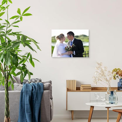 YYYYHPP Canvas Prints with Your Photos, Personalized Photo to Canvas Wall Art,Canvas Printing for Wedding, Family, Baby, Pets, Home Office Decor, Wrapped Frame 24"x18"