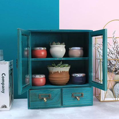 Restokki Desktop Organizer - Stylish Wood Storage Box for Home & Office - Convenient, Space-Saving Design - Ideal for Makeup, Documents, Stationery, and More.Desktop Drawers.