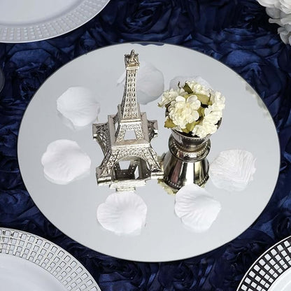 Efavormart 10" Round Glass Mirror Wedding Party Table Decorations Centerpieces - 6 PCS