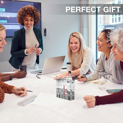 Thank You Presents Ideas Gray City Acrylic Desk Decor 4x4 Tabletop Wall Sign - Appreciation Presents for Coworkers Thank You Presents for the Boss Decorative for Home Office Decor