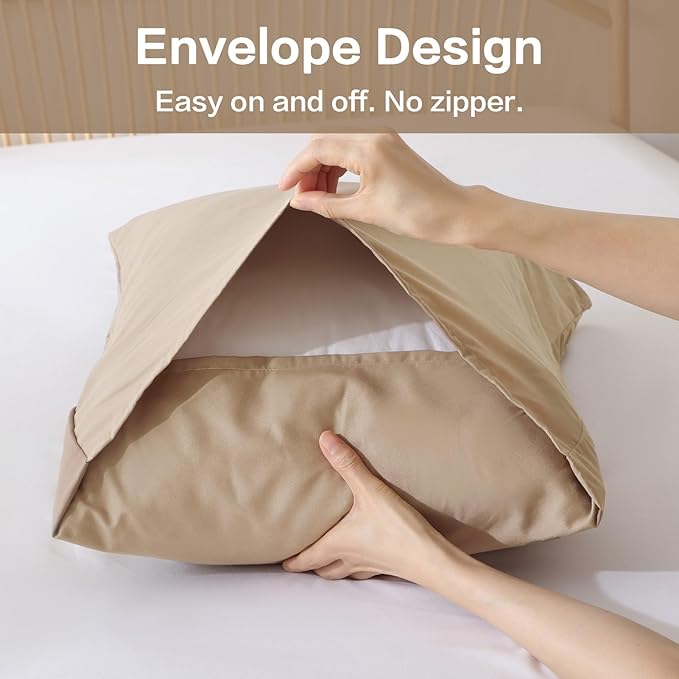 ROSGONIA King Size Comforter Set Taupe Brown, 3pcs(1 Boho Tan Comforter & 2 Pillowcases) All Season Bedding Lightweight Bedspread Blanket Quilts