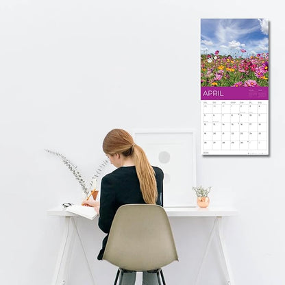 Wild Flowers Wall Calendar 2026 | 12" x 24" Open | Giftable Floral Garden Calendar 2026 | Thick & Sturdy Paper for Organizing & Planning | Pacific Waters Press (Wild Flowers)