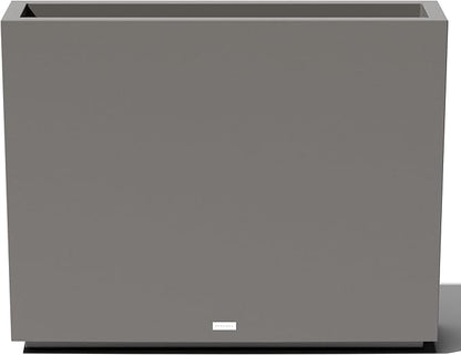 Veradek Block Series Span Plastic Planter - Tall Rectangular Planter for Indoor or Outdoor Patio/Porch, Gray, 30" in Height, 10" in Width, 38" in Length