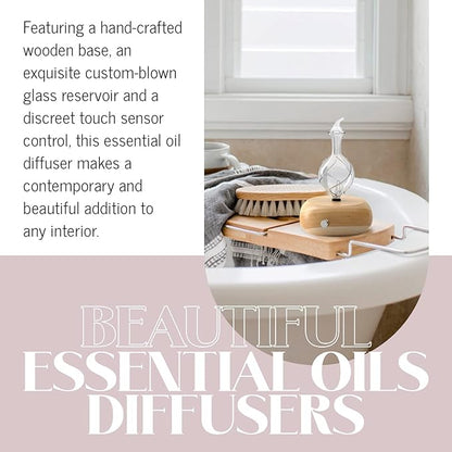 Radiance Nebulizing Diffuser for Pure Essential Oil/Aromatherapy, Premium Home & Professional Use, No Heat, No Water, No Plastic – Light Radiance by Organic Aromas