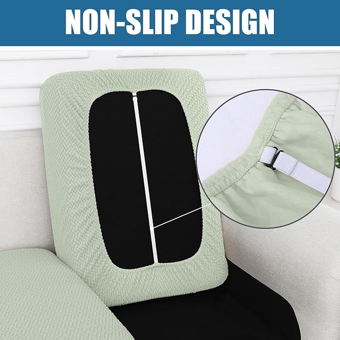 Smiry Waterproof Couch Cushion Covers, Stretch Jacquard Thick Sofa Cushion Covers, Washable Seat Slipcover Elastic Furniture Protector for Pets, Kid (3PC, Green)