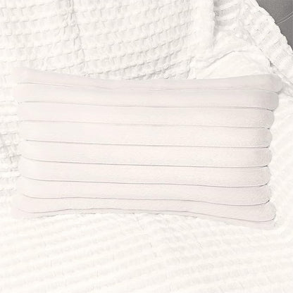 2 Pack 12x20 Pillow Cover Velvet Pillow Covers, Faux Fur Oblong Throw Pillow Covers for Living Room Decorations Throw Pillow Case, Throw Pillow Cover Cushion Cover for Home Sofa Bedroom Car, Ice Cream