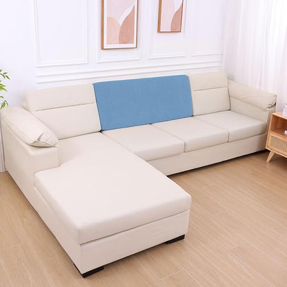 hyha Individual Couch Cushion Covers, Stretch Magic Sofa Seat Cushion Covers Washable, Dog Couch Sofa Slipcover for Pets, Kid with Elastic Bottom(Back Cover L, Blue)