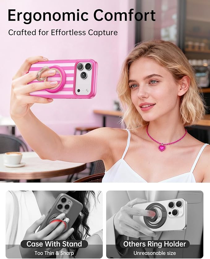 SYNCWIRE for MagSafe Phone Grip, Birthday Christmas Stocking Stuffers Surprise White Elephant Gifts for Women Mom Her Best Friends Sister Wife Teen Girl Magnetic Phone Ring Holder Kickstand Stand