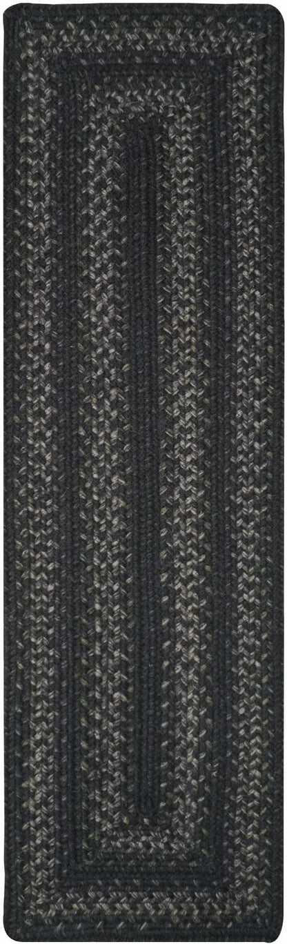 Homespice Jet Black Jute Braided Long Table Runner, Warm Primitive Decor, Rectangle 11x36 - Rich Colors, Easy to Clean, Durable and Protects Furniture