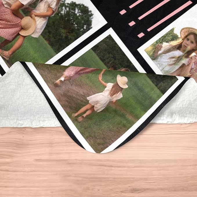 Gifts for mom Personalized Gifts from Daughter Custom Blankets with Photos and Text Multiple Colors Sizes Soft Flannel Gifts for Women Birthday Gifts for Mom