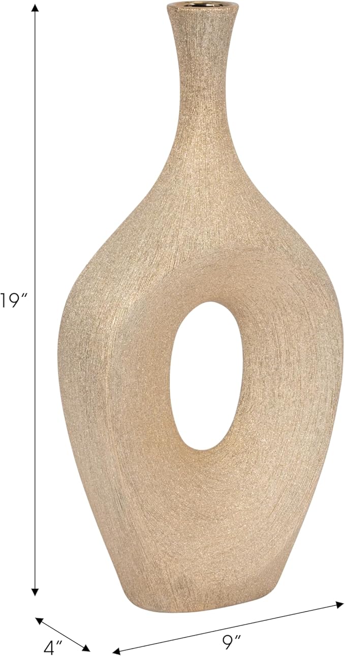 Sagebrook Home Ceramic Vase - Bring Elegance to Your Space with Unique Decor