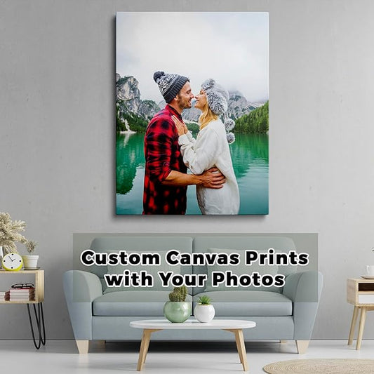 GMissT Canvas Prints With Your Photos - Personalized Pictures On Canvas Custom Poster for Home Decor - Floating Frames & Gift Wrapping Available