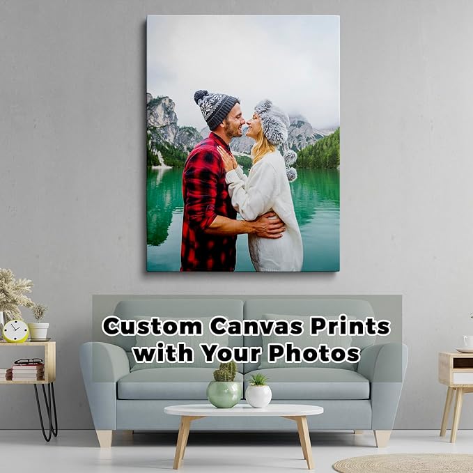 GMissT Canvas Prints With Your Photos - Personalized Pictures On Canvas Custom Poster for Home Decor - Floating Frames & Gift Wrapping Available