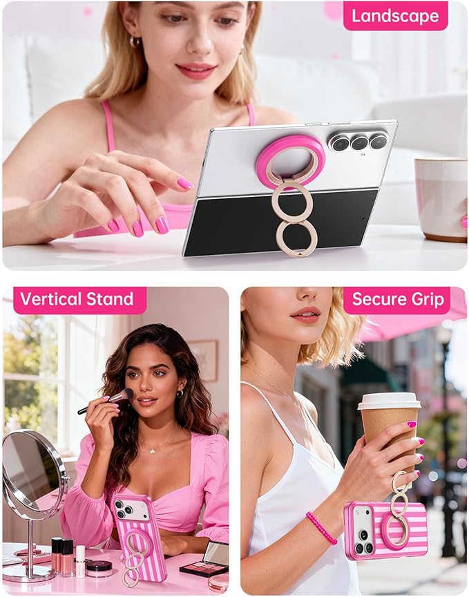 SYNCWIRE for MagSafe Phone Grip, Birthday Christmas Stocking Stuffers Surprise White Elephant Gifts for Women Mom Her Best Friends Sister Wife Teen Girl Magnetic Phone Ring Holder Kickstand Stand