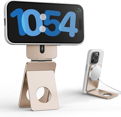 Magnetic Tripod for iPhone, Aluminium Phone Tripod Stand Compatible with Magsafe iPhone 17/16/15/14/13/12 Series, Foldable Strong Magnetic Phone Stand & Travel Essentials Accessories