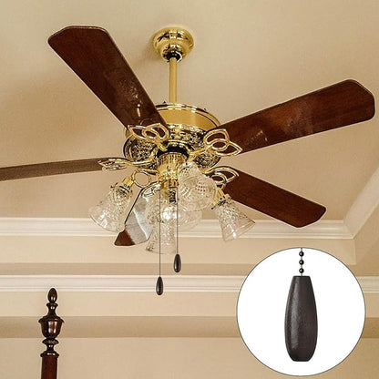 8 Pieces Ceiling Fan Pull Chains Extender Wooden Pendant Pull Chain Extension for Ceiling Light Lamp Fan(Coffee)