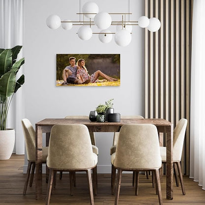 YYYYHPP Canvas Prints with Your Photos, Personalized Photo to Canvas Wall Art,Canvas Printing for Wedding, Family, Baby, Pets, Home Office Decor, Wrapped Frame 24"x12"